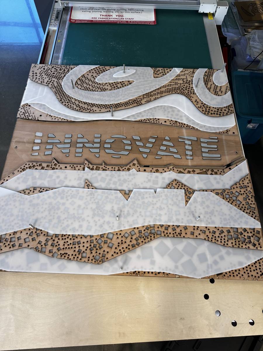 Laser-cut student work